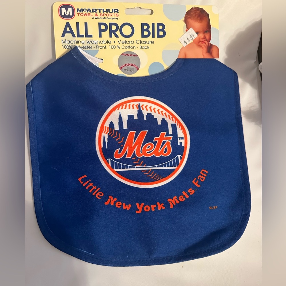3/$16‼️ NY Mets Baseball Bib All Pro NWT